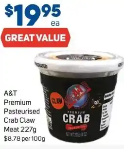 Foodland A&T Premium Pasteurised Crab Claw Meat offer