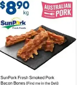 Foodland SunPork Fresh Smoked Pork Bacon Bones offer