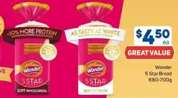 Foodland Wonder 5 Star Bread offer