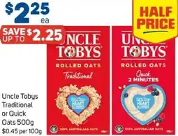 Foodland Uncle Tobys Traditional or Quick Oats offer