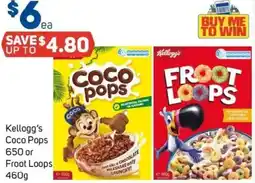 Foodland Kellogg's Coco Pops or Froot Loops offer