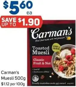 Foodland Carman's Muesli offer