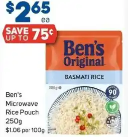 Foodland Ben's Microwave Rice Pouch offer