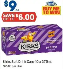 Foodland Kirks Soft Drink Cans offer