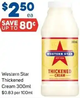 Foodland Western Star Thickened Cream offer