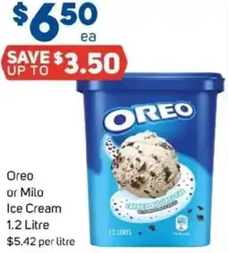 Foodland Oreo or Milo Ice Cream offer