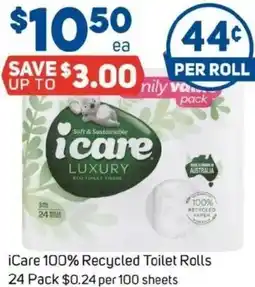 Foodland iCare 100% Recycled Toilet Rolls offer