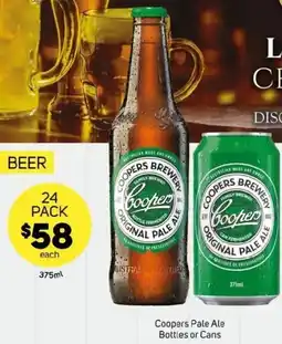 Foodland Coopers Pale Ale Bottles or Cans offer