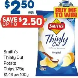 Foodland Smith's Thinly Cut Potato Chips offer