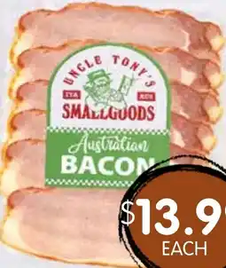 Spudshed Uncle Tony's Australian Bacon offer