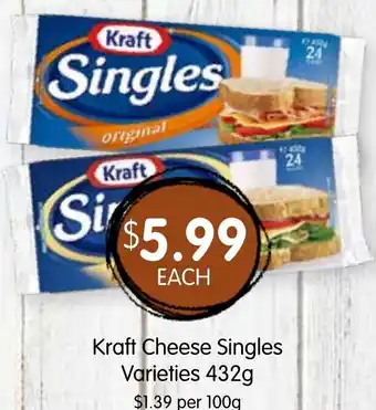 Spudshed Kraft Cheese Singles offer