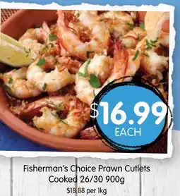 Spudshed Fisherman's Choice Prawn Cutlets Cooked offer