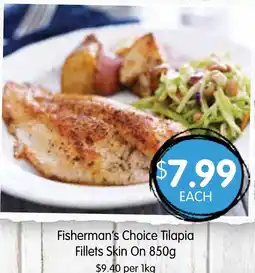 Spudshed Fisherman's choice tilapia fillets skin on offer