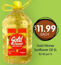 Spudshed Gold Winner Sunflower Oil offer