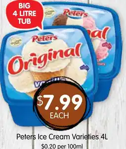 Spudshed Peters Ice Cream offer