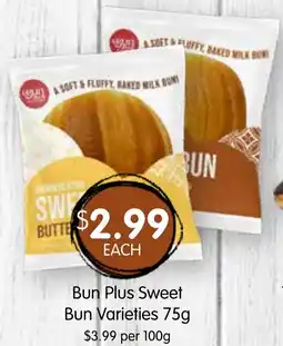 Spudshed Bun Plus Sweet Bun Varieties offer
