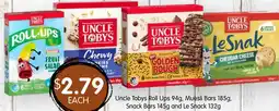 Spudshed Uncle Tobys Roll Ups Muesli Bars offer