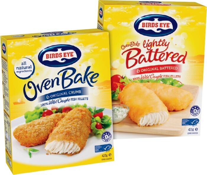 Birds Eye Oven Bake Fish Fillets 425g Selected Varieties offer at IGA