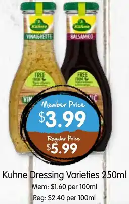Spudshed Kuhne Dressing Varieties offer