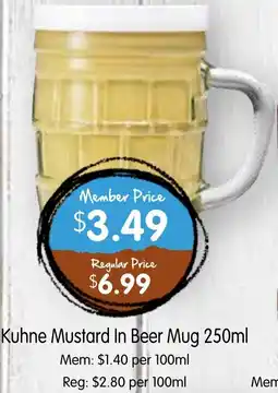 Spudshed Kuhne Mustard In Beer Mug offer