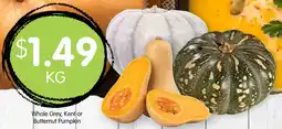 Spudshed Whole Grey, Kent or Butternut Pumpkin offer