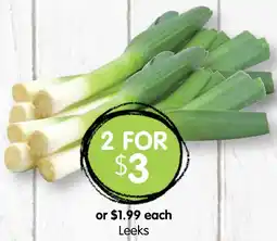Spudshed Leeks offer
