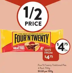 Foodworks Four'N Twenty Traditional Pies offer