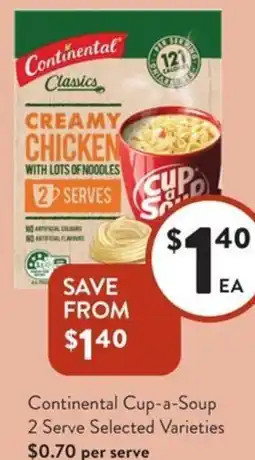 Foodworks Continental Cup-a-Soup offer