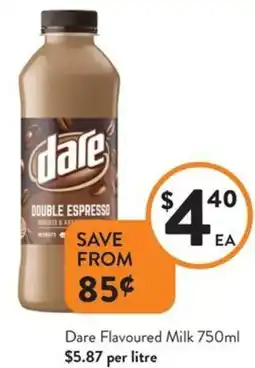 Foodworks Dare Flavoured Milk offer