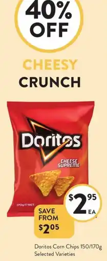 Foodworks Doritos Corn Chips offer