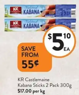 Foodworks KR Castlemaine Kabana Sticks offer