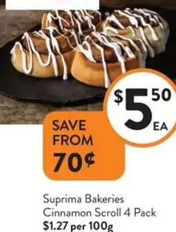 Foodworks Suprima Bakeries Cinnamon Scroll offer