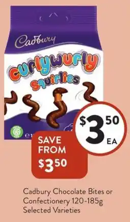 Foodworks Cadbury chocolate bites or confectionery offer