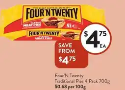 Foodworks Four'n twenty traditional pies offer