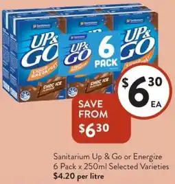 Foodworks Sanitarium Up & Go or Energize offer