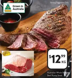 Foodworks Australian whole budget beef rump steak offer