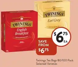 Foodworks Twinings Tea Bags offer