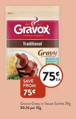 Foodworks Gravox gravy or sauce sachet offer