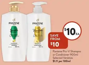 Foodworks Pantene pro-v shampoo or conditioner offer