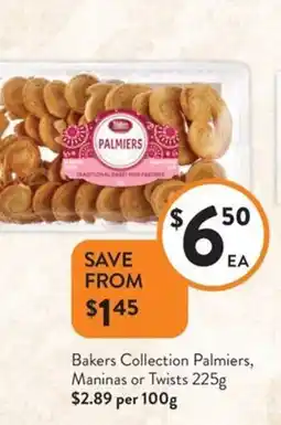 Foodworks Bakers collection palmiers, maninas or twists offer