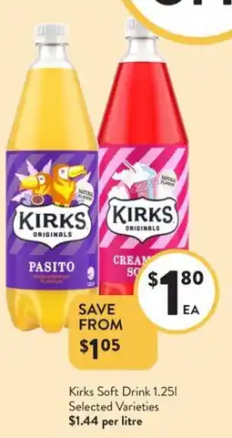 Foodworks Kirks soft drink offer