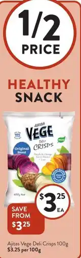 Foodworks Ajitas vege deli crisps offer
