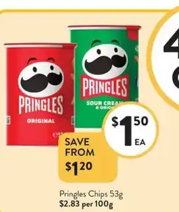 Foodworks Pringles chips offer