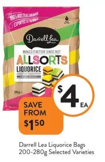 Foodworks Darrell lea liquorice bags offer