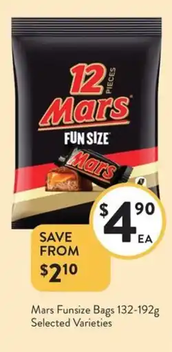 Foodworks Mars funsize bags offer