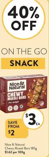 Foodworks Nice & natural chewy muesli bars offer
