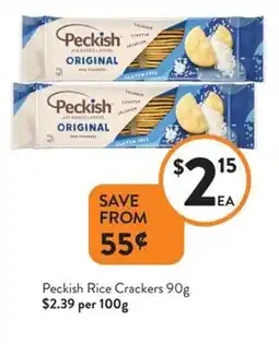Foodworks Peckish rice crackers offer