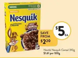 Foodworks Nestlé nesquik cereal offer