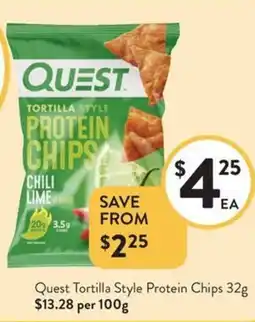Foodworks Quest tortilla style protein chips offer
