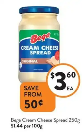 Foodworks Bega cream cheese spread offer